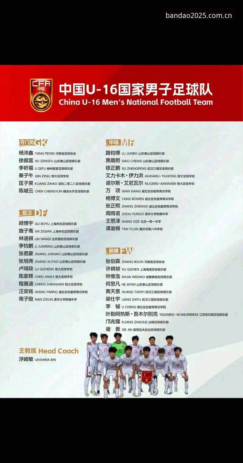 U17世界杯抽签揭晓 半岛平台官网深度解析中国足球青训最新动态